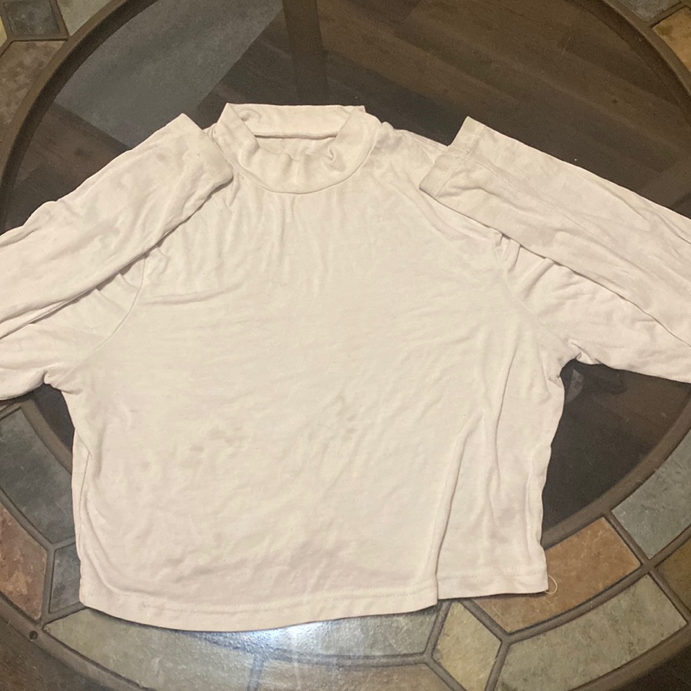 White long-Sleeve croptop SHEIN